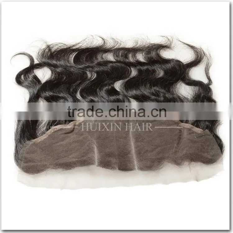 Hot sell grade 7A 100% human hair Virgin brazilian body wave hair lace frontal closures
