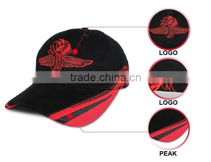 High quality twill cotton custom embroidery promotional 6 panel baseball cap wholesale