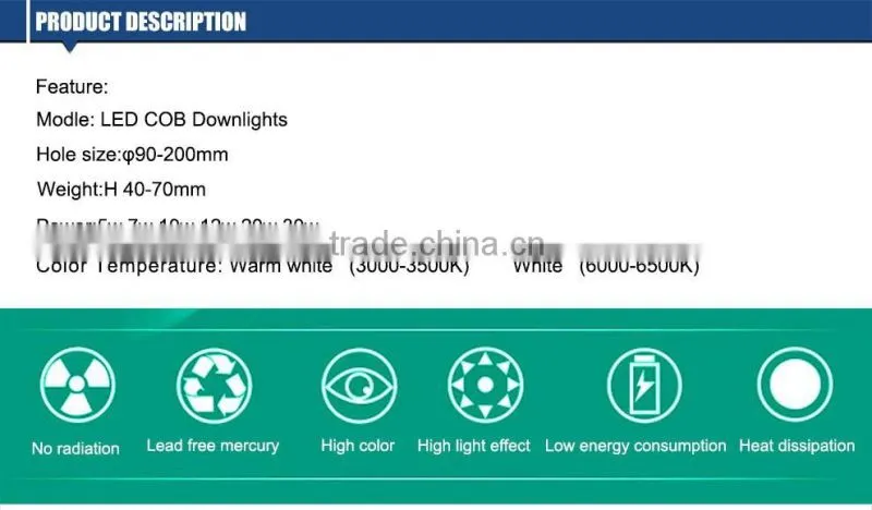 warm white 5w 7w 10w 1 watt recessed led mini downlight