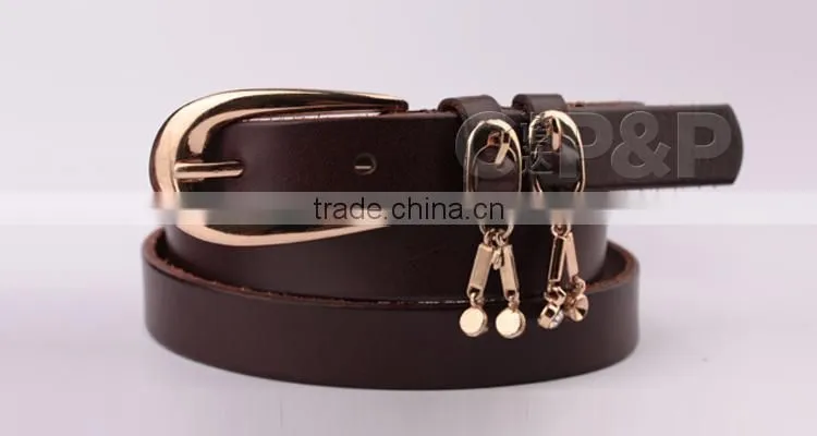 2016 fancy genuine leather lady belt
