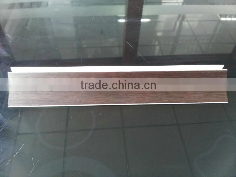 wood laminated pvc profile/ corner/ cornice
