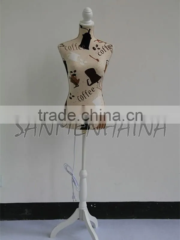 coffee time printing elastic fabric Female Mannequin