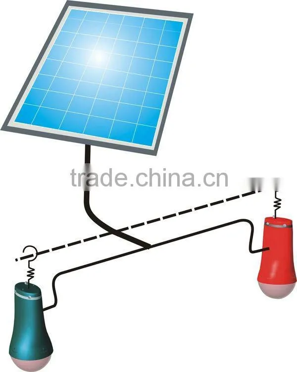 Rechargeable Protable solar LED lamp with four lanterns