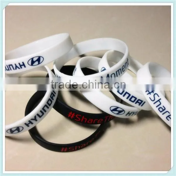 cheap promotion gifts- custom elastic silicone bracelet rubber wristband