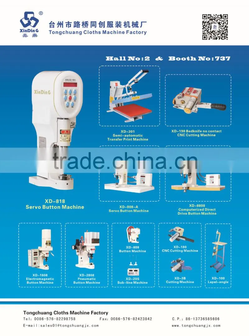 Button attaching machine