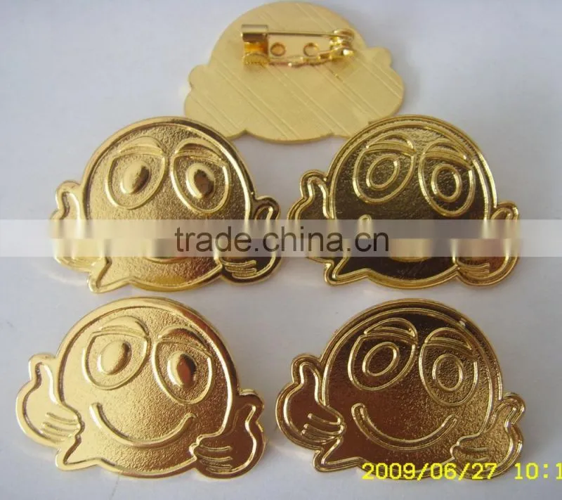 zinc alloy metal wing bagdes,gold pilot wing lapel pins, wing emblem