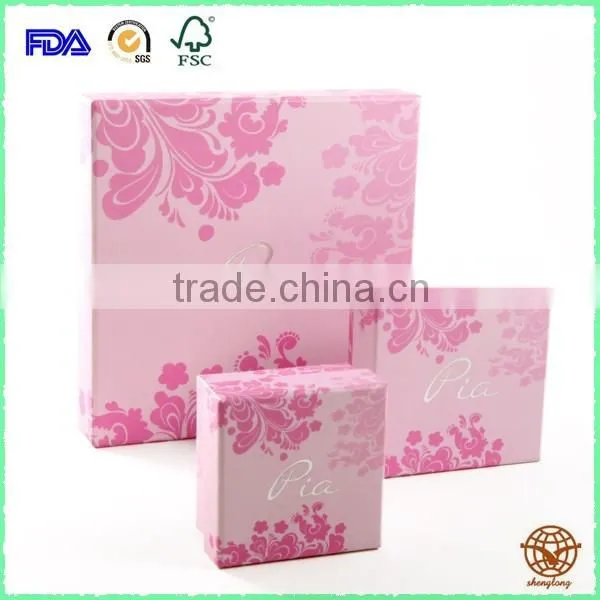 High Grade Matte Custom Made Logo Printed Jewelry box , Cardboard Jewelry Box
