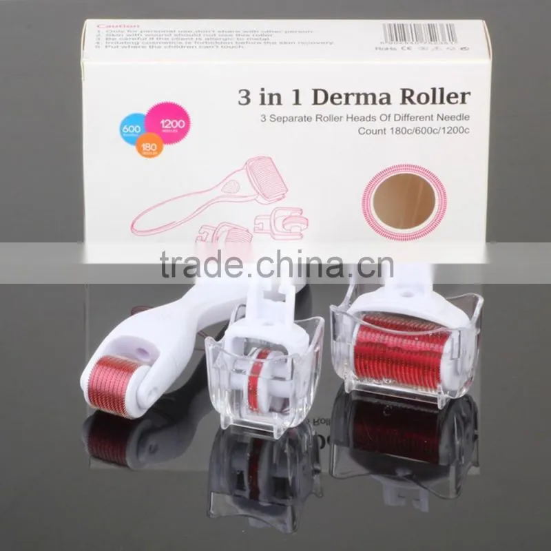 Titanium 3 In 1 Derma Roller For Face Dermaroller Manufacturer Price
