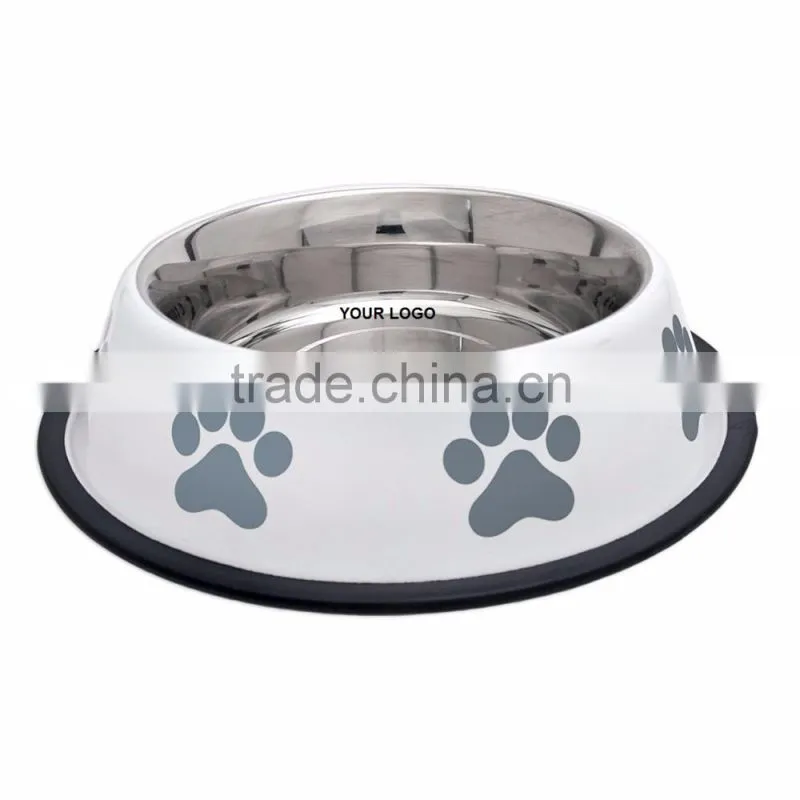 32-Ounce, White with Grey Paws