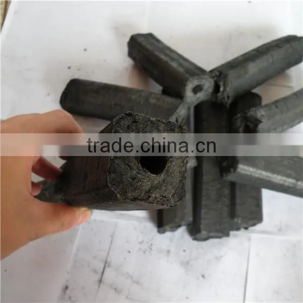 Smokeless 3% low ash charcoal wood briquette