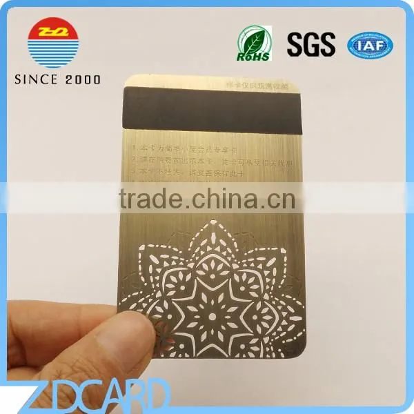 High Class Magnetic Stripe Metal Credit Card With Signature Panel