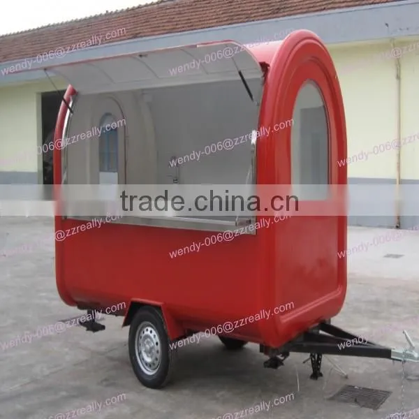 Hand push food cart for sale/food trailer/mobile food van