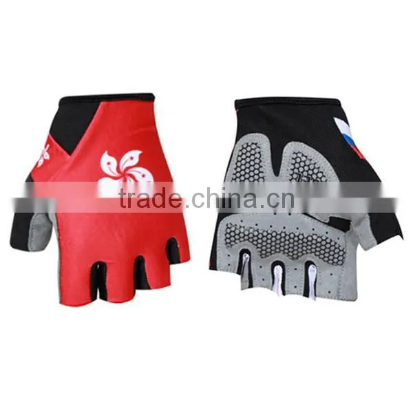 Hot selling good quality Switzerland flag cycling gloves