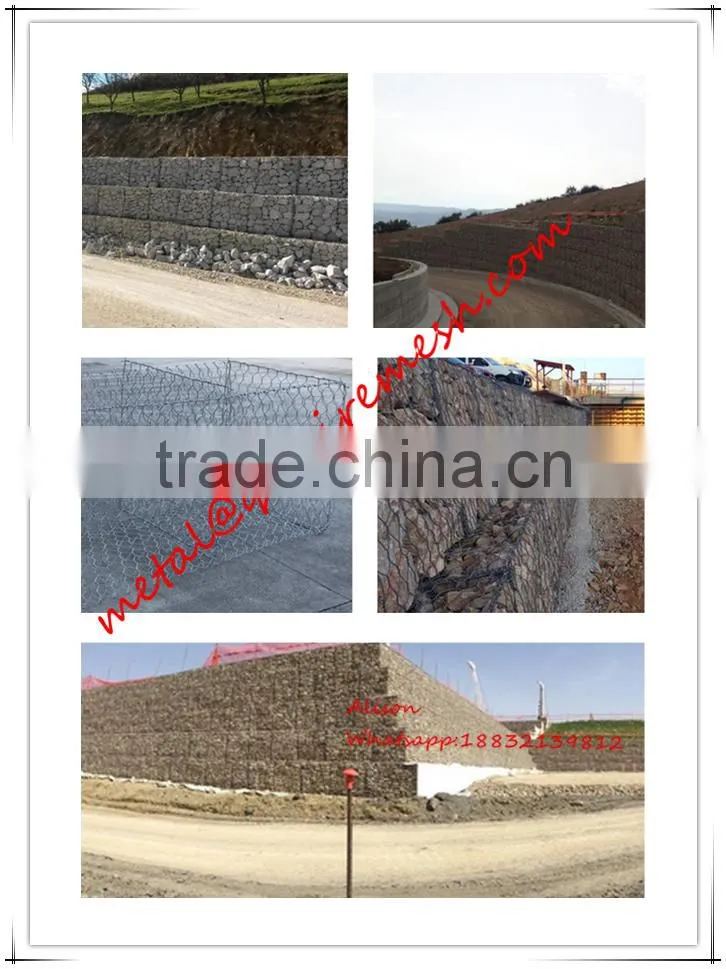 1*1*0.3m galvanized gabion mattress price / gabion box price