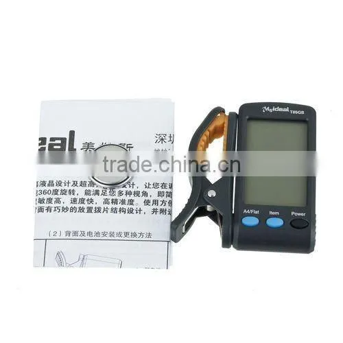 LCD Digital Chromatic Acoustic Guitar Bass Tuner Cip-on Tuning Electronic T85GB