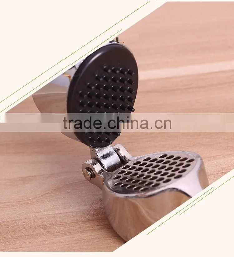 Kitchen multifunctional peel it manually pound garlic press-Zn alloy stainless pound garlic