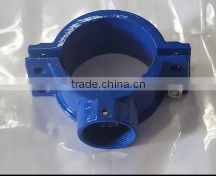 Ductile iron saddle for PE/PVC pipe maroc type