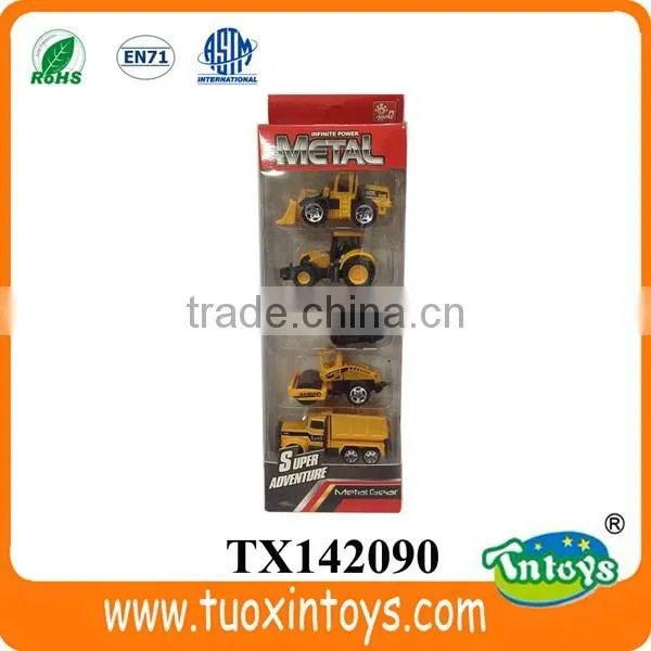 die cast free wheel car 5pcs construction vehicles
