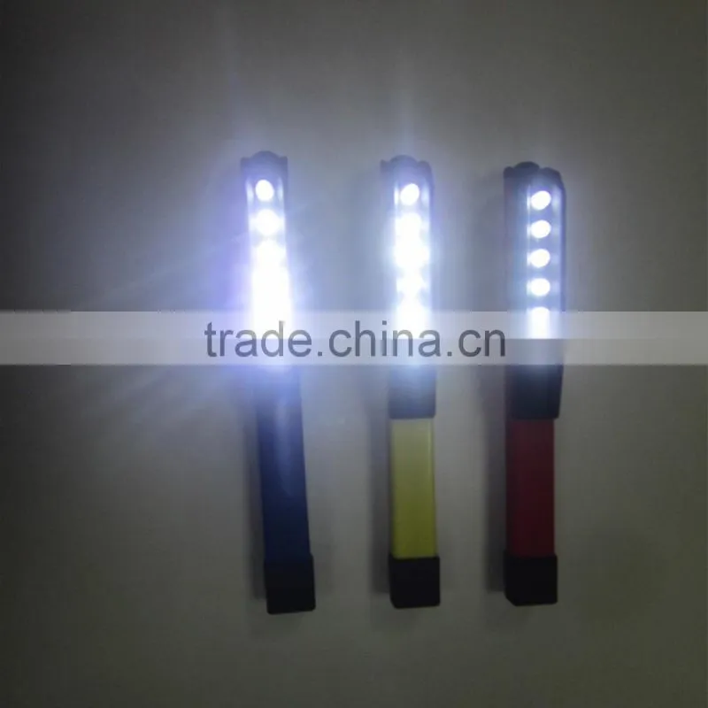 Colorful 6 LED Torch Rubber Print Light Pen
