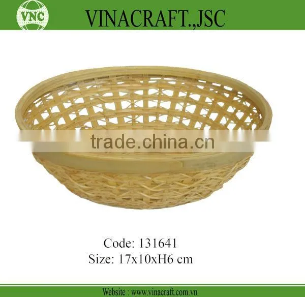 wholesale natural bamboo baskets with handle