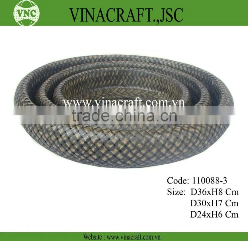 Bamboo bread basket with double wall