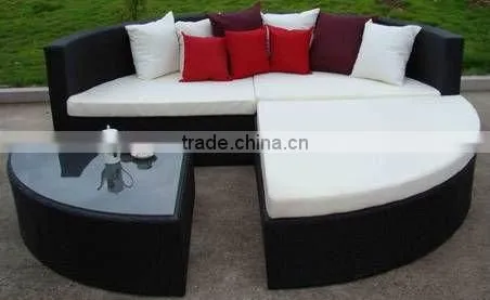 Outdoor artificial rattan papasan round lounge chair CF643