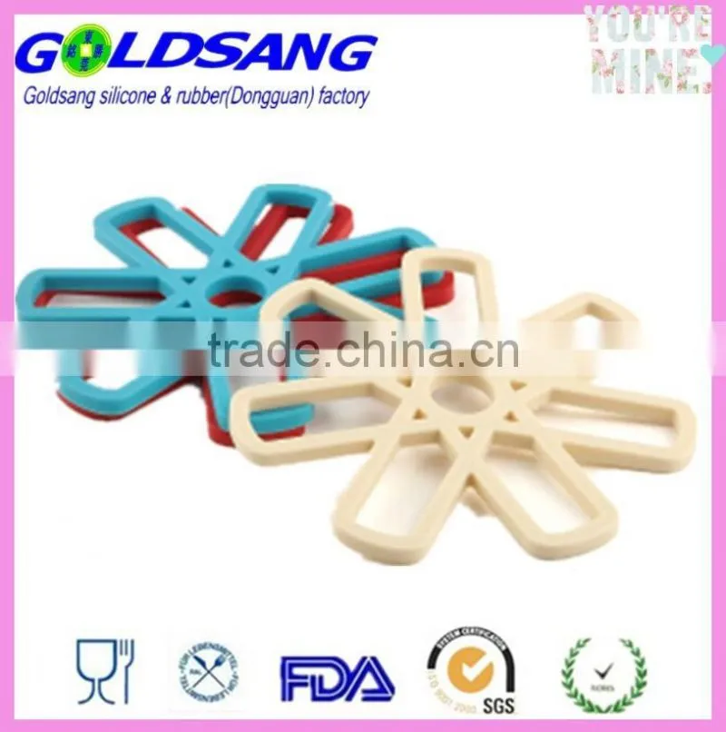 multi leaf shaped non-slip insulated silicone placemat table mat