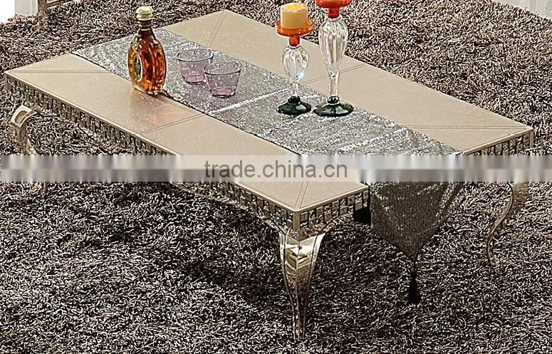 Hot selling modern dining room set luxury dining table/Leather dining table and chair