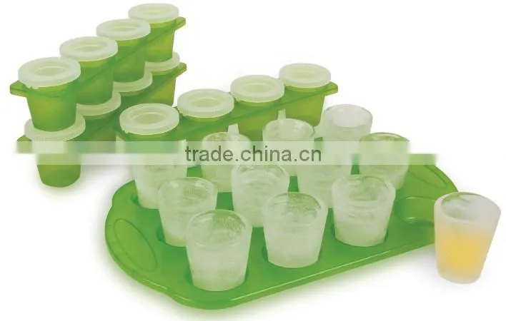 Plastic cup shape ice cube tray/ice cube mold/personalized ice cube tray