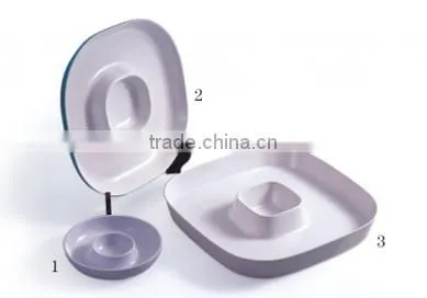 Red Leaf Shape Melamine Plates