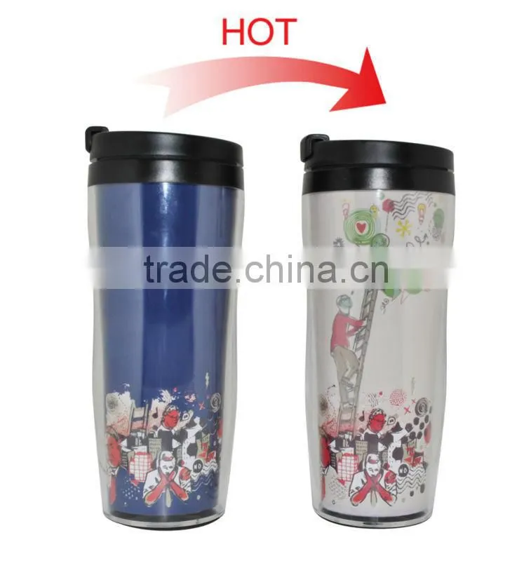 Stainless steel coffee cup Color Change Water Bottle