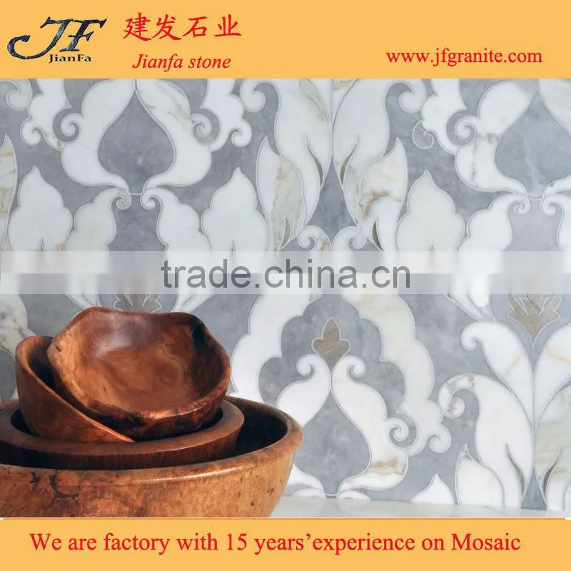 Wholesale High Quality Irregular Afyon Grey Marble Mosaic Design