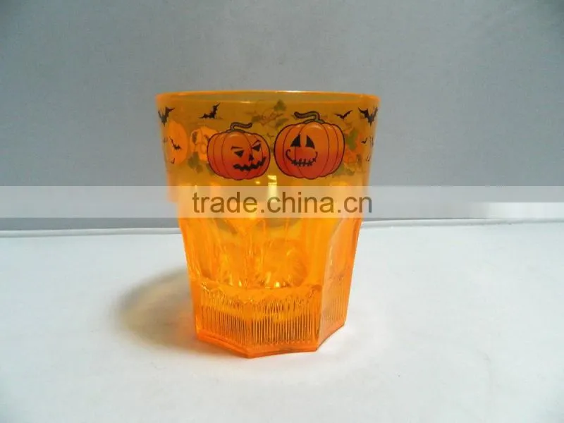 Hot sales new design plastic led flashing halloween decor with halloween mug