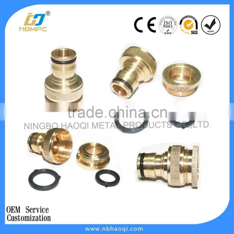 Brass garden water hose tap connector
