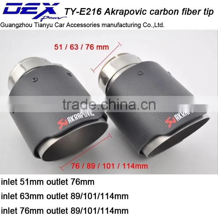 exhaust tip Akrapovic carbon fiber exhaust pipe for all car