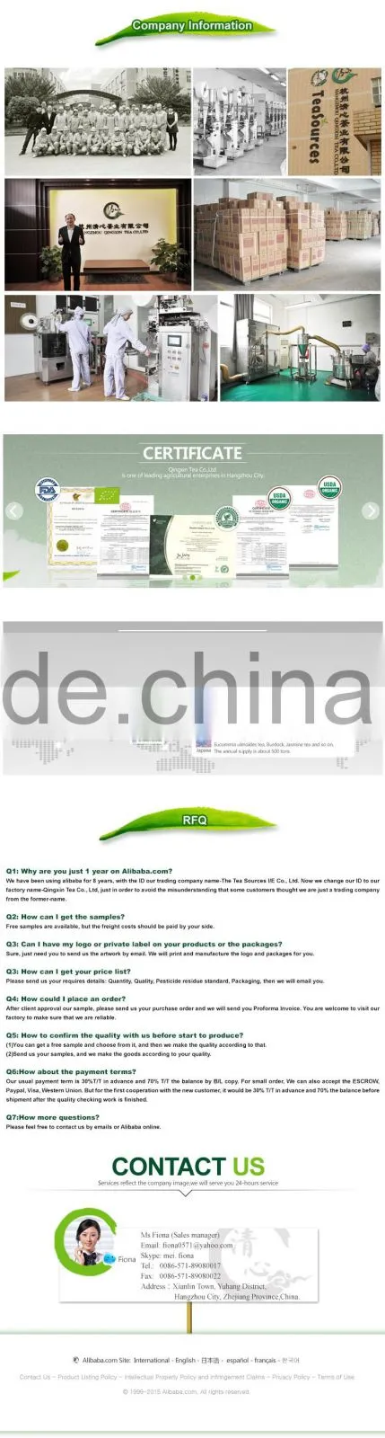 Natural organic maojian freeze dried green tea