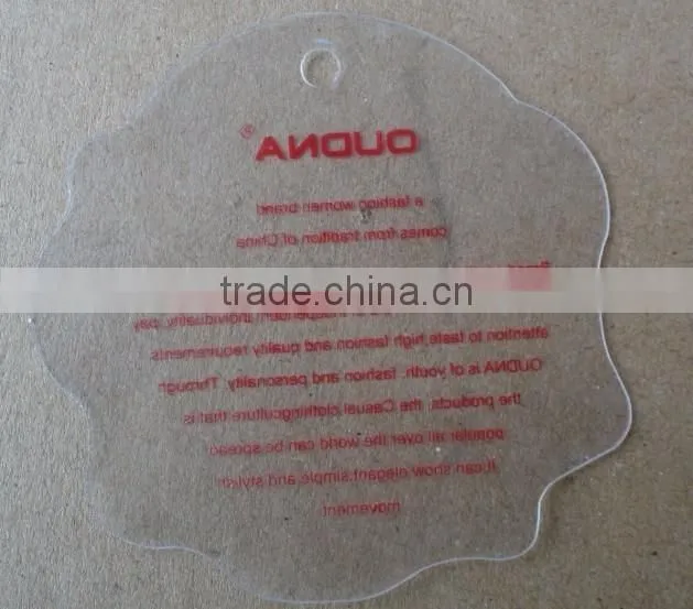2017 custom design fancy shape paper hang tags with gold eyelet
