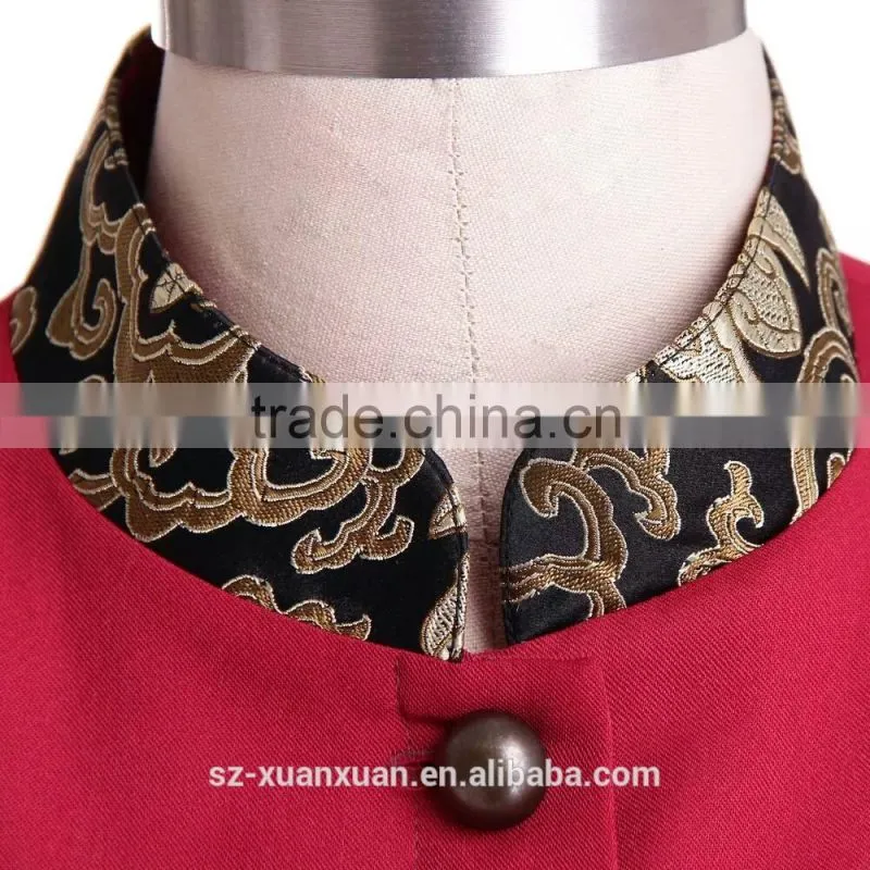 Popular design winter hotel long sleeve uniforms 2pcs for reception/ waiter/ waitress
