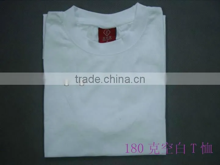 180g 100% cotton blank t-shirt wholesale custom logo printing unisex t-shirt