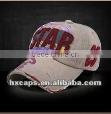 100% cotton custom velco baseball caps