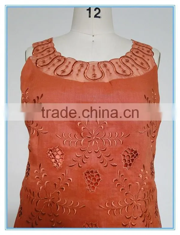 Ladies Office Wear and Church Suit Formal Suit Organza Embroidery Design Special Cutwork