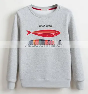 Cheaper customized design crewneck pullover fleece TC65/35 cheaper hoodies/sweatshirt
