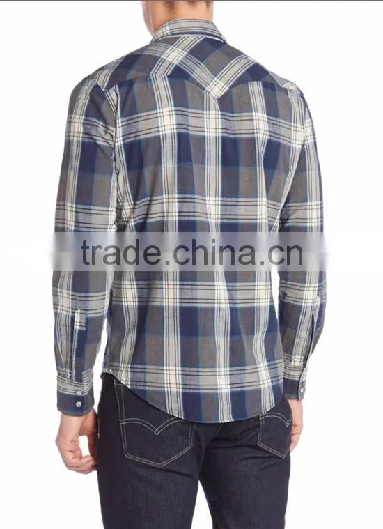 wholesale dress shirt men plaid stylish flannel shirts