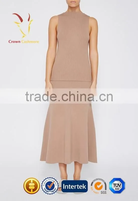 Women Winter Knit Cashmere Sleeveless Sweater Pullover