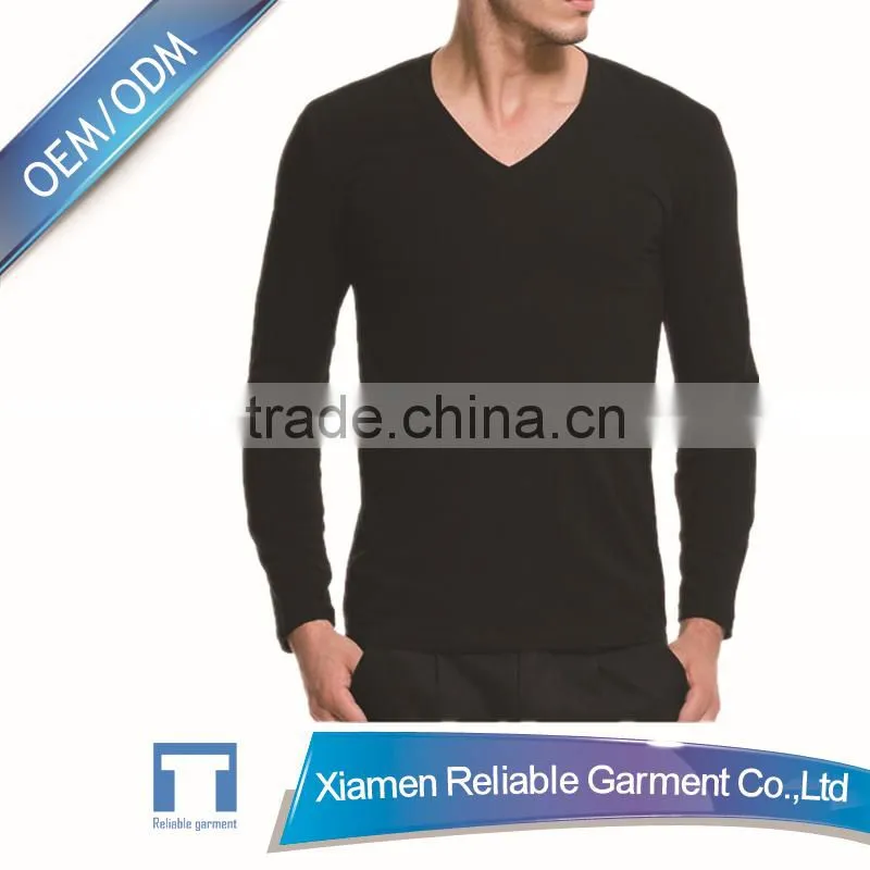 High quality custom plain long sleeve t shirt made in china