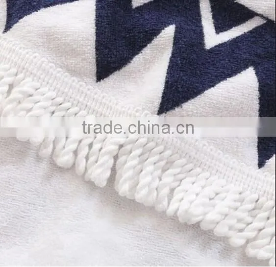 Custom Design Print 100% Cotton Round Beach Towels