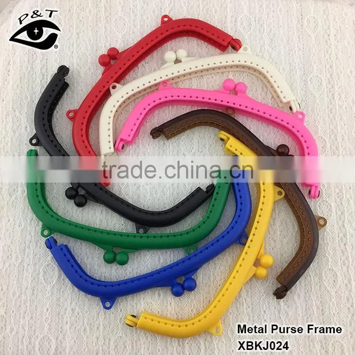 15.5cm round neon jelly color plastic purse frame neon colors frames
