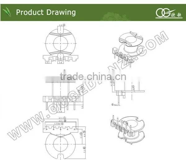 RM0701 vertical bobbin pin5+0 220v 24v transformer 220v 6v bobbin