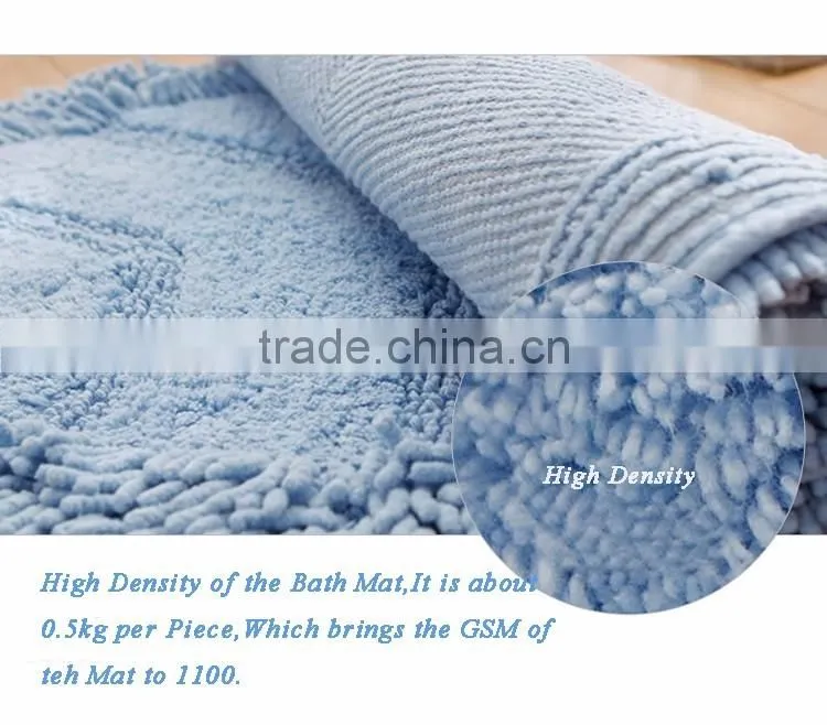 Outdoor floor mat jacquard chenille shaggy fabric