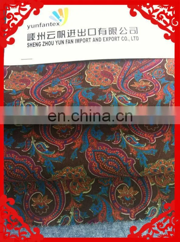 2015 latest Italy design pattern small flower cashew print paisley printed fabrics